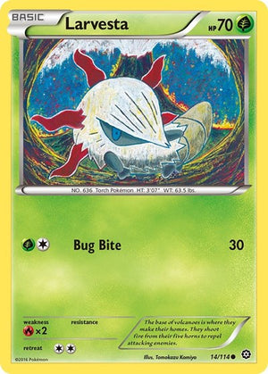 Pokemon TCG - XY - Steam Siege - Larvesta - 14/114