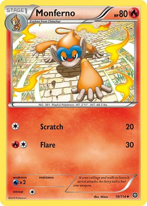 Pokemon TCG - XY - Steam Siege - Monferno - 19/114