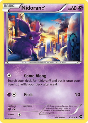 Pokemon TCG - XY - Steam Siege - Nidoran M - 43/114