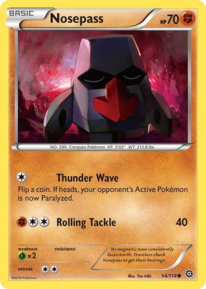 Pokemon TCG - XY - Steam Siege - Nosepass - 54/114
