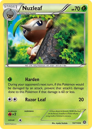 Pokemon TCG - XY - Steam Siege - Nuzleaf - 10/114
