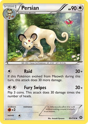 Pokemon TCG - XY - Steam Siege - Persian - 89/114