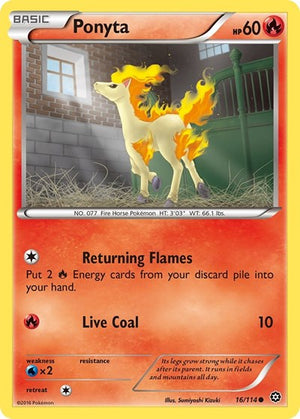 Pokemon TCG - XY - Steam Siege - Ponyta - 16/114 - Reverse Holofoil