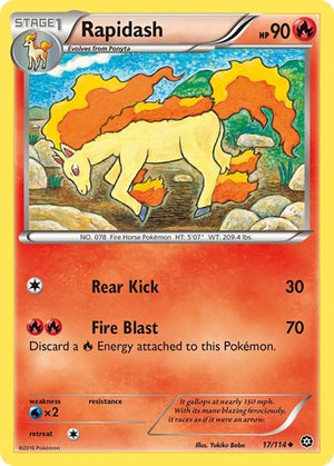 Pokemon TCG - XY - Steam Siege - Rapidash - 17/114