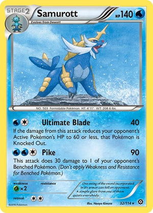 Pokemon TCG - XY - Steam Siege - Samurott - 32/114