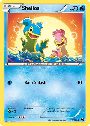 Pokemon TCG - XY - Steam Siege - Shellos - 28/114 - Reverse Holofoil