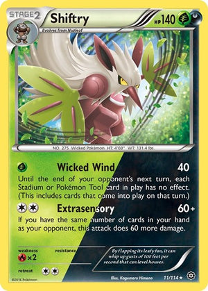 Pokemon TCG - XY - Steam Siege - Shiftry - 11/114 - Reverse Holofoil