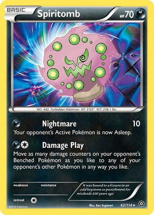 Pokemon TCG - XY - Steam Siege - Spiritomb - 62/114 - Reverse Holofoil