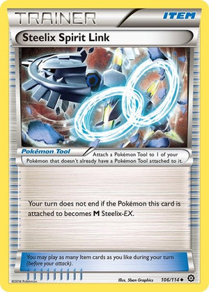Pokemon TCG - XY - Steam Siege - Steelix Spirit Link - 106/114 - Reverse Holofoil