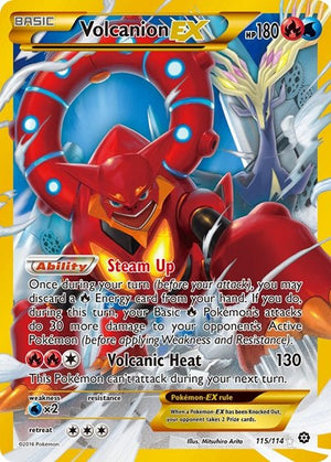 Pokemon TCG - XY - Steam Siege - Volcanion EX - 115/114 - Holofoil
