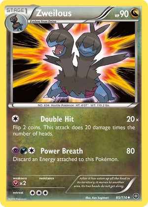 Pokemon TCG - XY - Steam Siege - Zweilous - 85/114