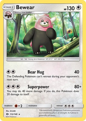 Pokemon TCG - SM Base Set - Bewear - 112/149