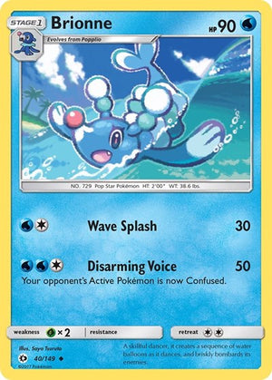 Pokemon TCG - SM Base Set - Brionne - 40/149 - Reverse Holofoil