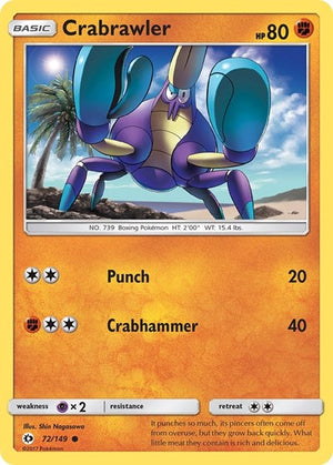Pokemon TCG - SM Base Set - Crabrawler - 72/149