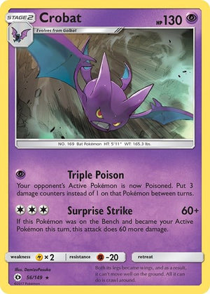 Pokemon TCG - SM Base Set - Crobat - 56/149 - Holofoil