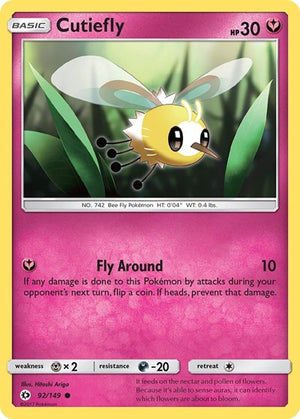 Pokemon TCG - SM Base Set - Cutiefly - 92/149