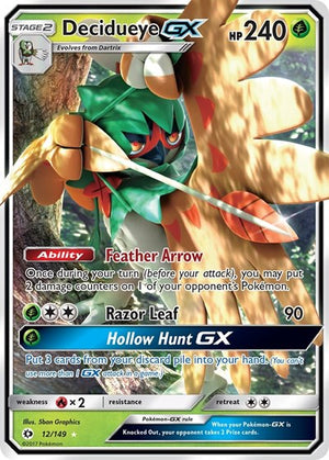 Pokemon TCG - SM Base Set - Decidueye GX - 12/149 - Holofoil