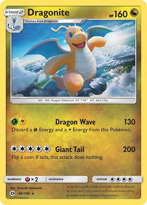 Pokemon TCG - SM Base Set - Dragonite - 96/149 - Holofoil