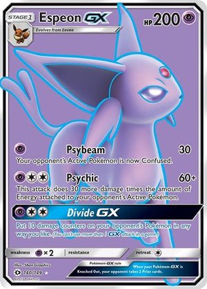Pokemon TCG - SM Base Set - Espeon GX - 140/149 - Holofoil