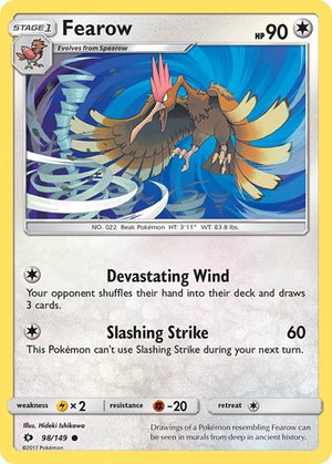 Pokemon TCG - SM Base Set - Fearow - 98/149 - Reverse Holofoil