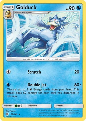 Pokemon TCG - SM Base Set - Golduck - 29/149 - Reverse Holofoil