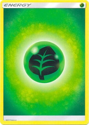 Pokemon TCG - SM Base Set - Grass Energy - Reverse Holofoil