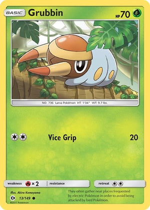 Pokemon TCG - SM Base Set - Grubbin - 13/149