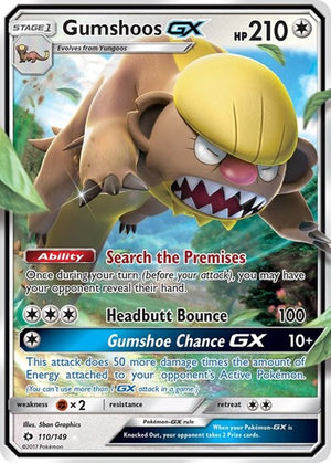 Pokemon TCG - SM Base Set - Gumshoos GX - 110/149 - Holofoil
