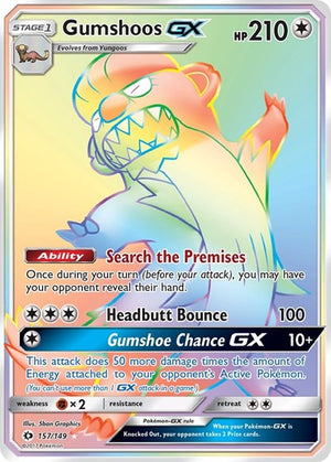 Pokemon TCG - SM Base Set - Gumshoos GX - 157/149 - Holofoil