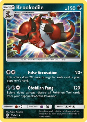 Pokemon TCG - SM Base Set - Krookodile - 85/149 - Holofoil
