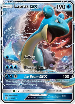 Pokemon TCG - SM Base Set - Lapras GX - 35/149 - Holofoil