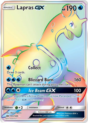 Pokemon TCG - SM Base Set - Lapras GX - 151/149 - Holofoil