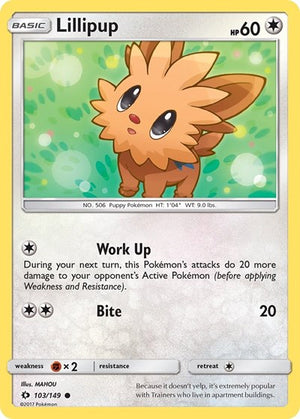 Pokemon TCG - SM Base Set - Lillipup - 103/149