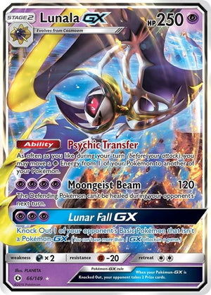 Pokemon TCG - SM Base Set - Lunala GX - 66/149 - Holofoil