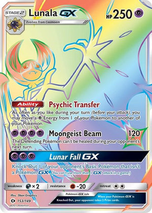 Pokemon TCG - SM Base Set - Lunala GX - 153/149 - Holofoil