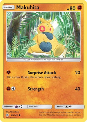 Pokemon TCG - SM Base Set - Makuhita - 67/149
