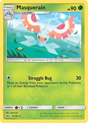 Pokemon TCG - SM Base Set - Masquerain - 8/149