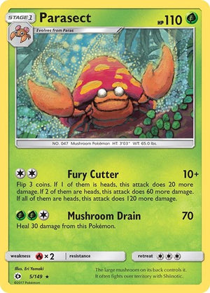 Pokemon TCG - SM Base Set - Parasect - 5/149