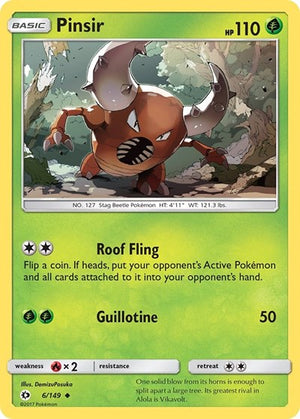 Pokemon TCG - SM Base Set - Pinsir - 6/149