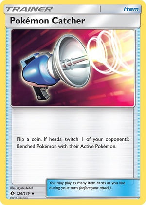 Pokemon TCG - SM Base Set - Pokemon Catcher - 126/149 - Reverse Holofoil