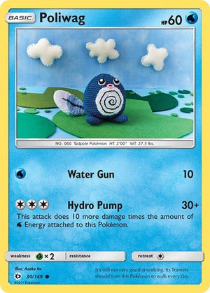 Pokemon TCG - SM Base Set - Poliwag - 30/149