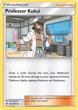 Pokemon TCG - SM Base Set - Professor Kukui - 128/149