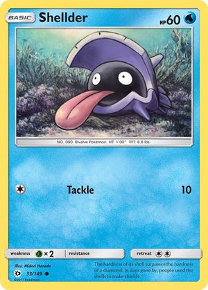 Pokemon TCG - SM Base Set - Shellder - 33/149