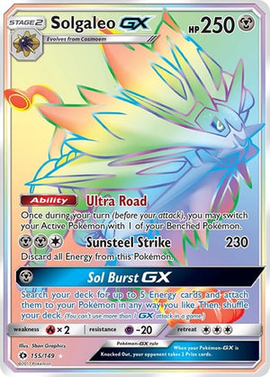 Pokemon TCG - SM Base Set - Solgaleo GX - 155/149 - Holofoil