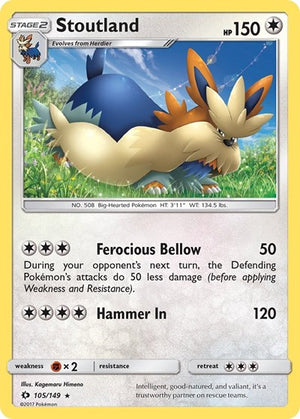 Pokemon TCG - SM Base Set - Stoutland - 105/149