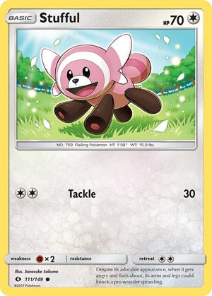 Pokemon TCG - SM Base Set - Stufful - 111/149 - Reverse Holofoil