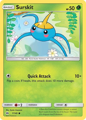 Pokemon TCG - SM Base Set - Surskit - 7/149