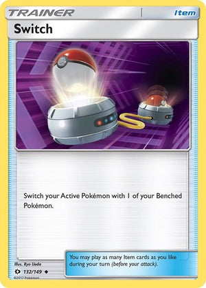 Pokemon TCG - SM Base Set - Switch - 132/149 - Reverse Holofoil