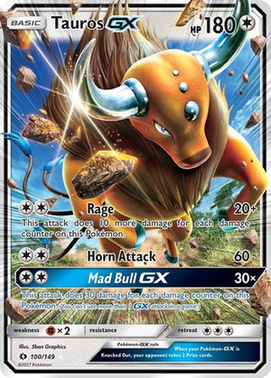 Pokemon TCG - SM Base Set - Tauros GX - 100/149 - Holofoil
