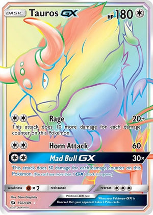 Pokemon TCG - SM Base Set - Tauros GX - 156/149 - Holofoil